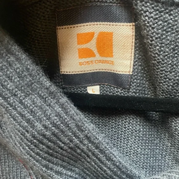 BOSS ORANGE Dark Gray Turtleneck Sweater - Picture 5 of 6
